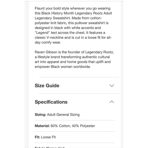 Black History Month Legendary Rootz Adult Legendary Sweatpants - Size XS - Picture 5 of 7